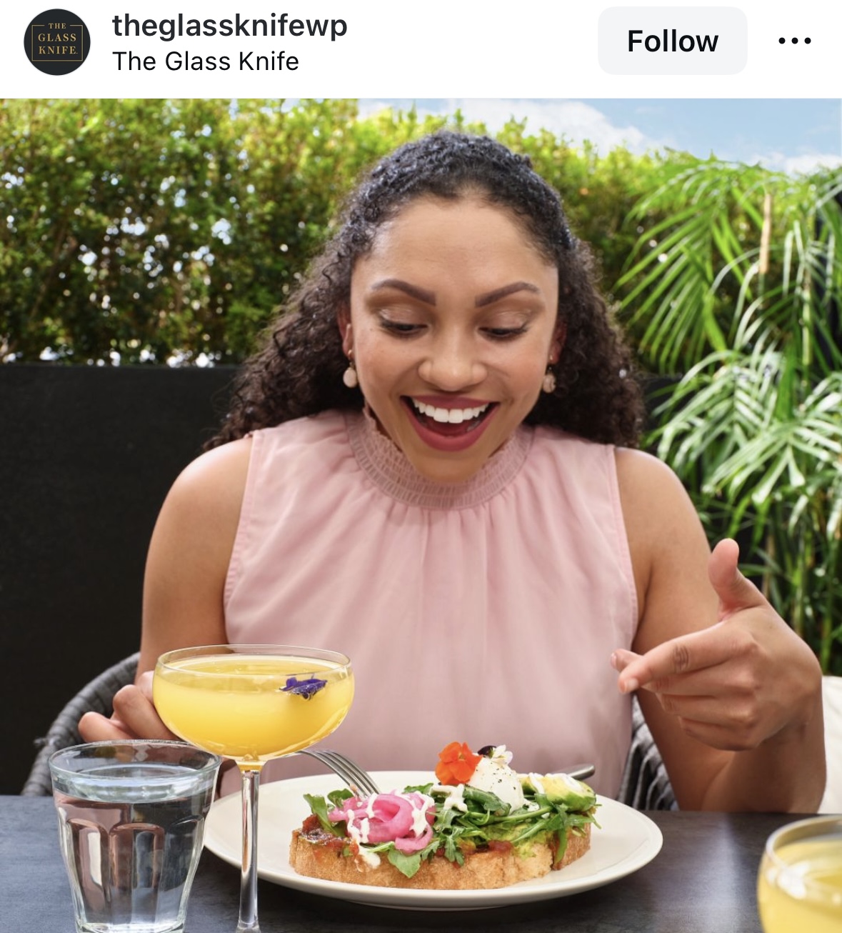 Kierra Sari in restaurant brand content