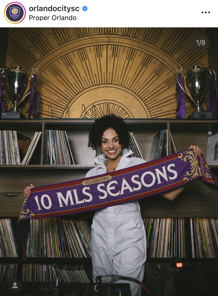 Kierra Sari in promotional campaign work for Orlando City